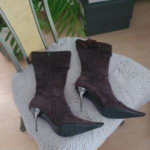 Suede Heel Boots ❤️